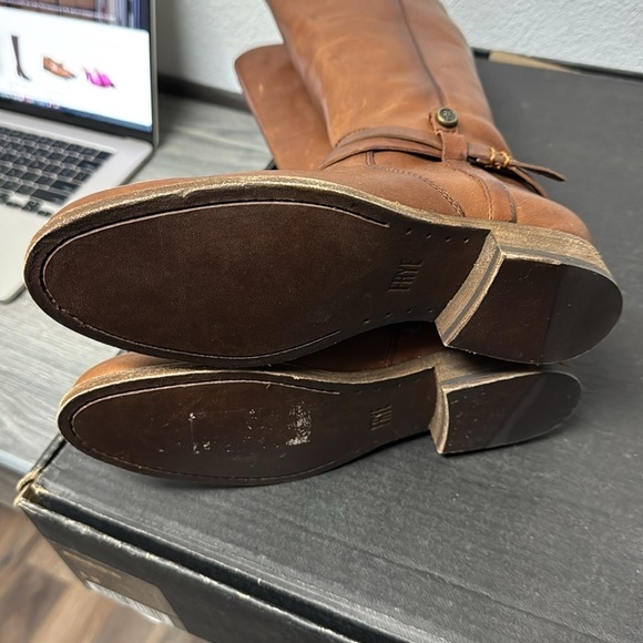 Frye Melissa Button Leather Tall Riding Boots - Picture 3 of 7